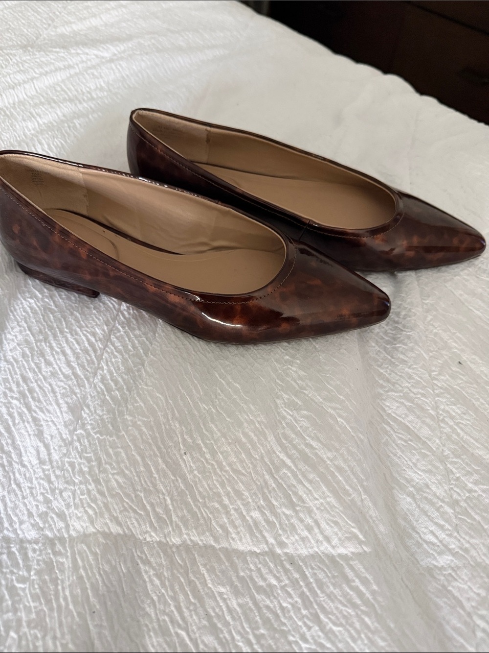 Giani Bernini Women's Pointed Tortoiseshell Patent Flats